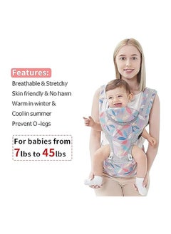 erorex 6-in-1 Newborn Baby Carrier, Infant Carrier, with Hip Seat, Lumbar Front and Back Backpack Carry Holder Carrier, for Babies Girls & Toddler Boys to 7-45lbs, All Seasons & All Position Hip  - Image 2