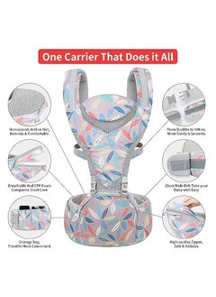 erorex 6-in-1 Newborn Baby Carrier, Infant Carrier, with Hip Seat, Lumbar Front and Back Backpack Carry Holder Carrier, for Babies Girls & Toddler Boys to 7-45lbs, All Seasons & All Position Hip  - Image 4
