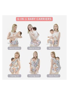 erorex 6-in-1 Newborn Baby Carrier, Infant Carrier, with Hip Seat, Lumbar Front and Back Backpack Carry Holder Carrier, for Babies Girls & Toddler Boys to 7-45lbs, All Seasons & All Position Hip  - Image 3