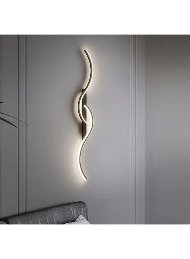 مصباح حائط LED حديث باللون الأسود مع 3 درجات حرارة لونية بتصميم بسيط لغرفة النوم وغرفة المعيشة - Image 5