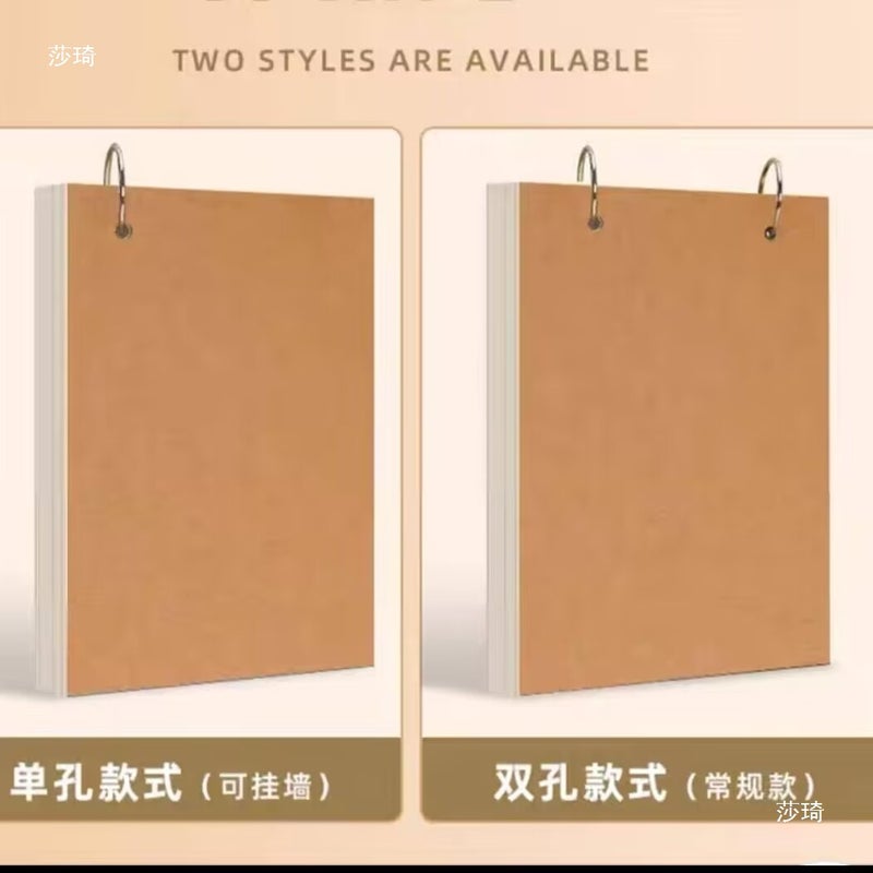 A6 Record Book Blank Loose-Leaf Notebook Mini Ring Buckle Type Detachable Sticky Notes Pocket Book A5 Notebook - Image 3