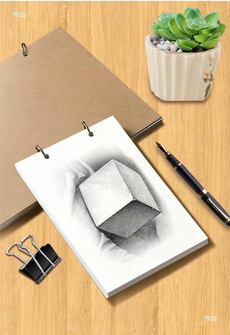 A6 Record Book Blank Loose-Leaf Notebook Mini Ring Buckle Type Detachable Sticky Notes Pocket Book A5 Notebook - Image 4