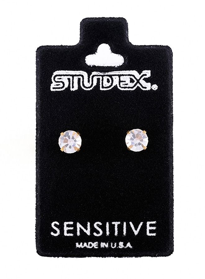 Studex 5MM April Crystal 24K Pure Gold Plated Ear Studs - Image 5