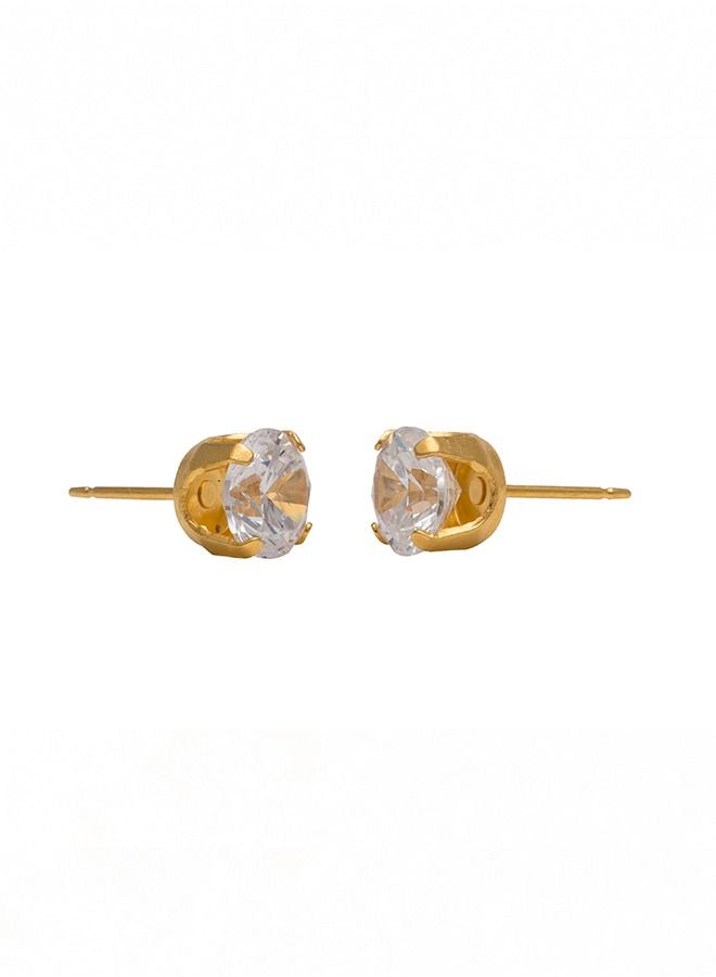 Studex 5MM April Crystal 24K Pure Gold Plated Ear Studs - Image 4