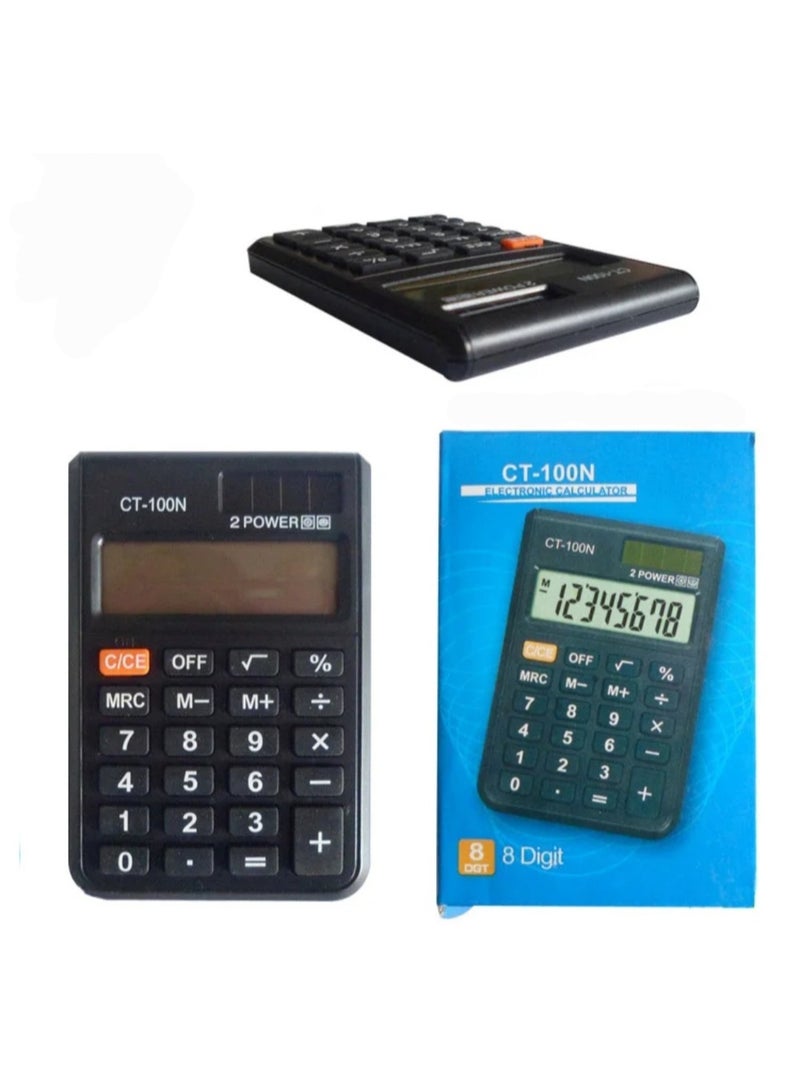 POWER Small Scientific Calculator PU Coat 8 Digital Pocket Calculator - Image 1