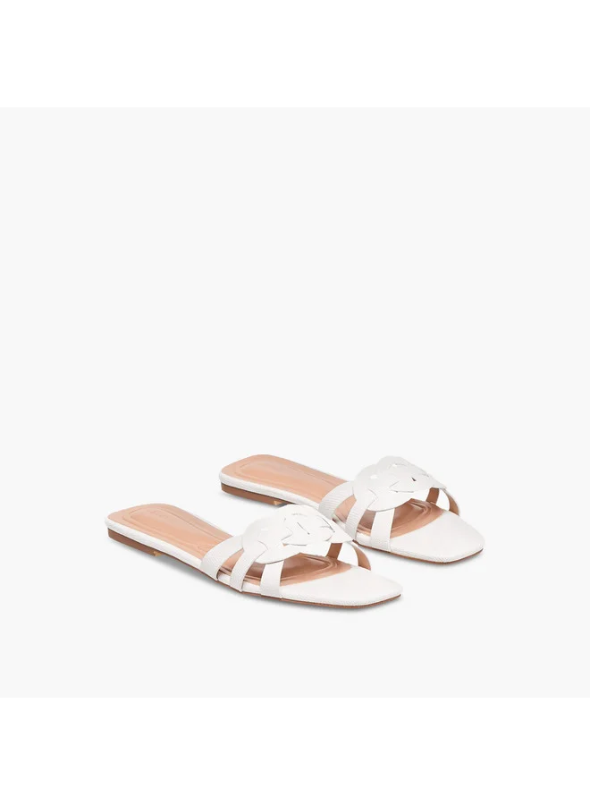 Celeste Women's Textured Slip-On Flat Sandals