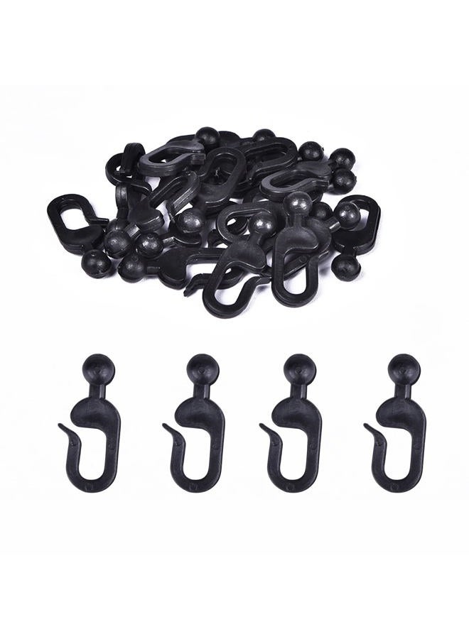 AONEAR 36 Pack Plastic Hooks for Gazebo Curtains and Mosquito Netting, Black - Image 1