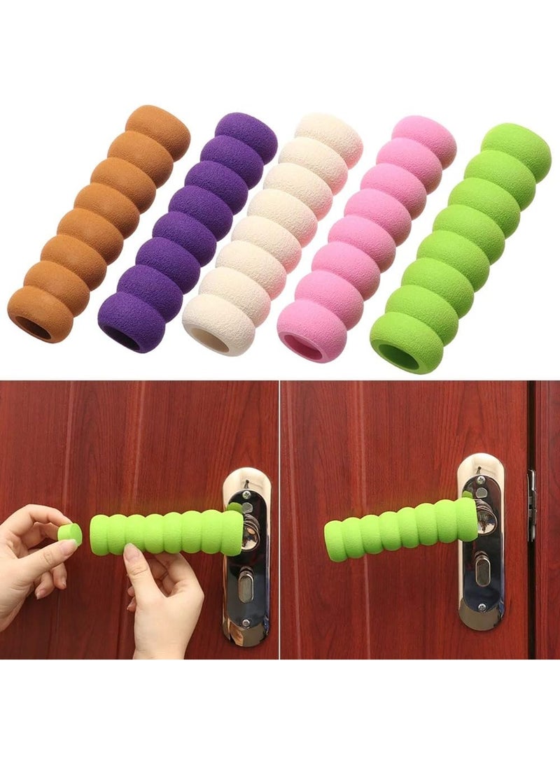 هوميرا غطاء إسفنجي لمقبض الباب 14 سم مع واقي مرن للاستخدام المنزلي، يقلل من تأثير الاحتكاك بالجدار، يناسب معظم مقابض الأبواب، سهل التركيب، متين وأنيق. - Image 5