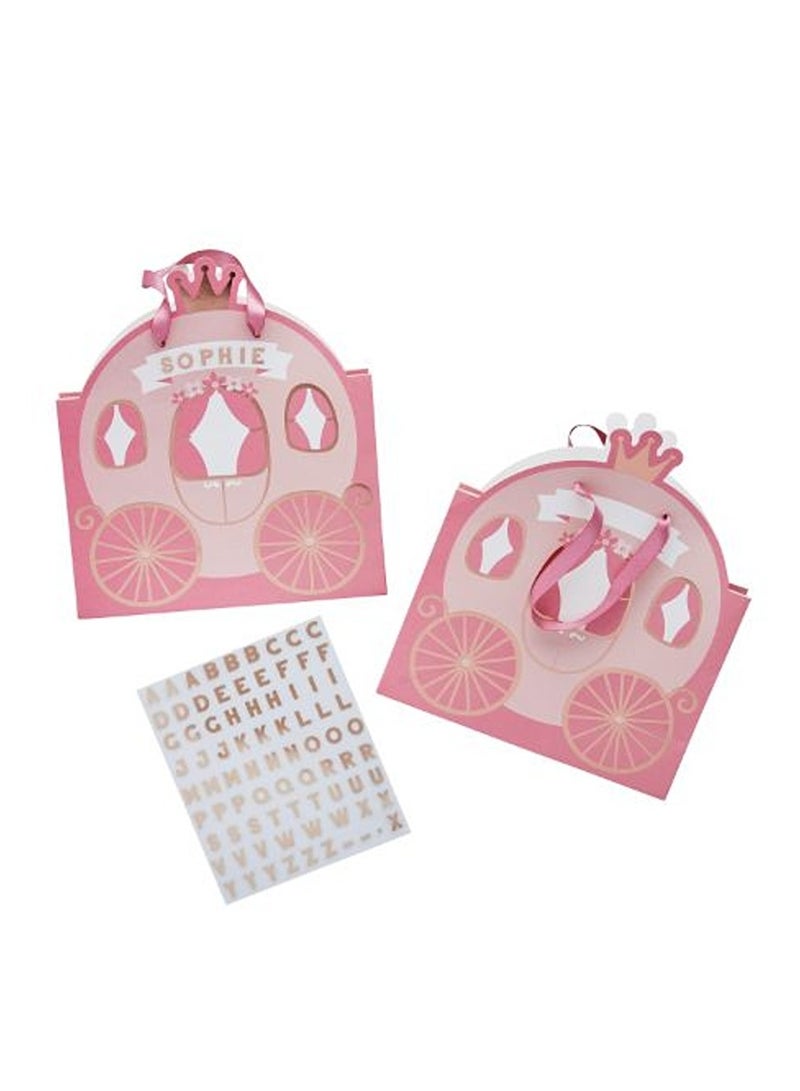 Hootyballoo Carriage Party Bags with Personalised Sticker Sheets 4/Pack 