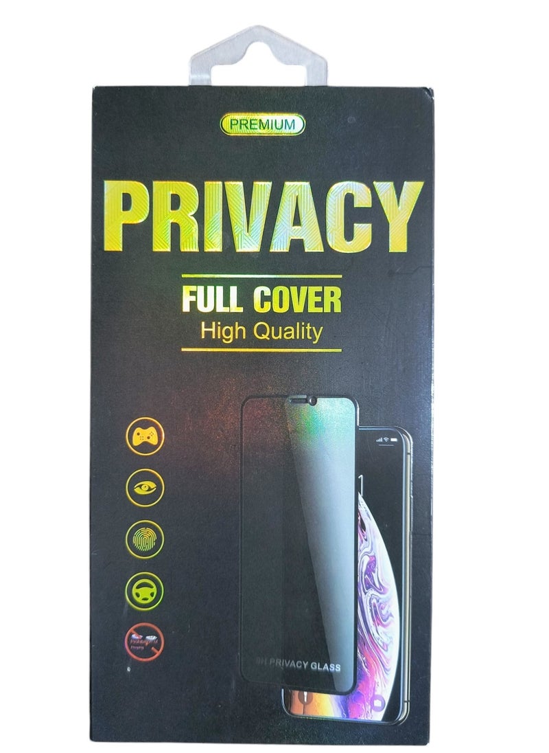 Generic - 5D Privacy Screen Protector Compatible with iPhone 12 Pro Max Black - Image 1
