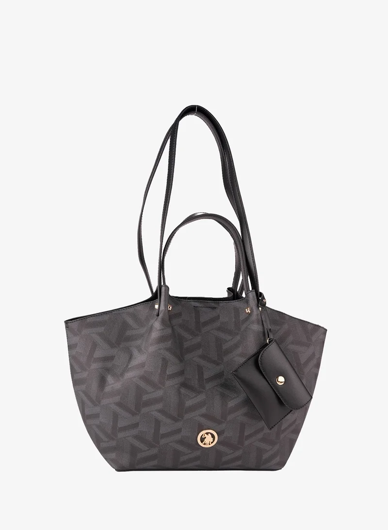 U.S. Polo Assn. Women's Shoulder Bag, Ladies Bag Crossbody Bag & Handbag for Ladies Travel Bag for Girls Black