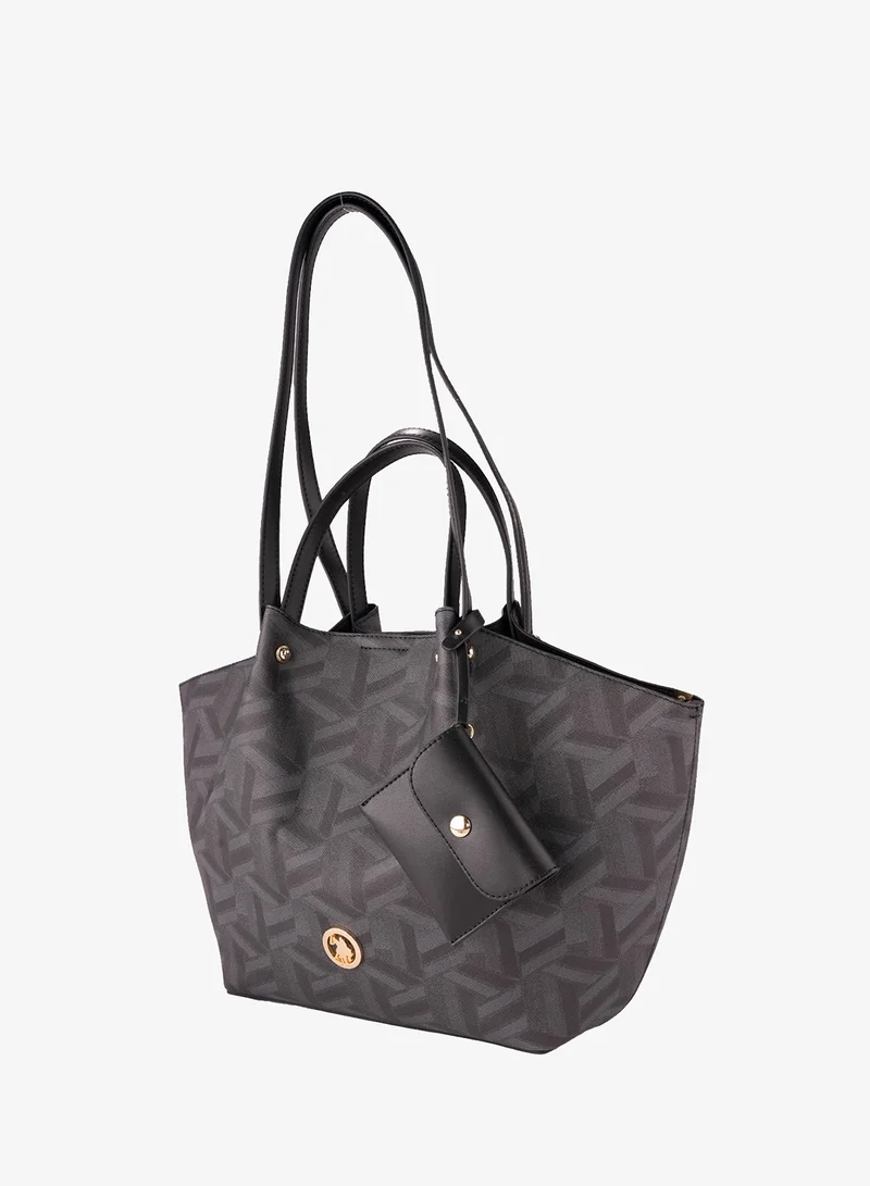 U.S. Polo Assn. U.S. Polo Assn. Women's Shoulder Bag, Ladies Bag Crossbody Bag & Handbag for Ladies Travel Bag for Girls Black