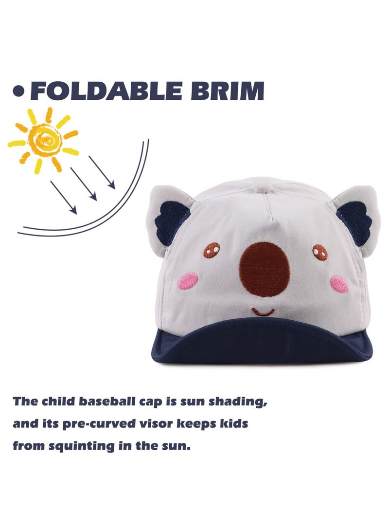 Excefore Cartoon Baby Sun Hat, Animal Pattern Cute Cartoon Caps Spring Summer, Sun Hat for Baby Boy Girl, Kids Baseball Caps for Little boy Girl - Image 3