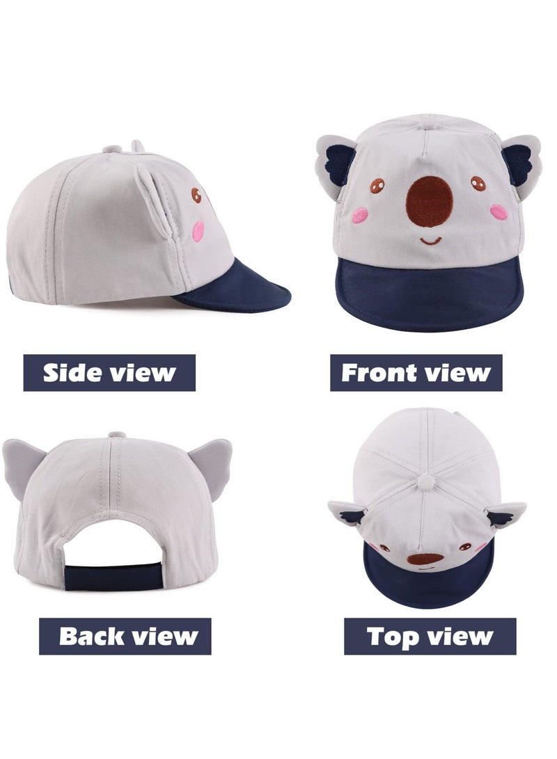 Excefore Cartoon Baby Sun Hat, Animal Pattern Cute Cartoon Caps Spring Summer, Sun Hat for Baby Boy Girl, Kids Baseball Caps for Little boy Girl - Image 2