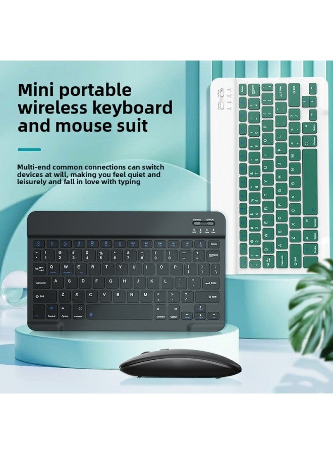 Mobile Phone Tablet For IPad For Xiaomi For Huawei Laptop Wireless Connection Bluetooth Keyboard Mouse Suit-Color:Sky Blue-Product Type:Keyboard + Single Mode Mouse (battery) - Image 5