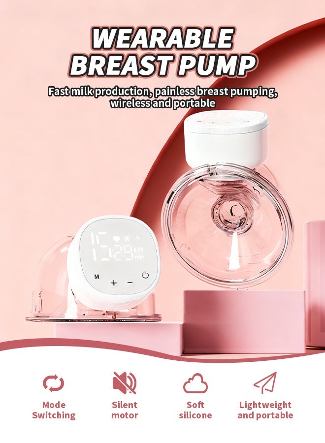 مضخة حليب كهربائية بدون استخدام اليدين مع شاشة LCD، خالية من مادة BPA، تحتوي على 5 أوضاع و15 مستوى، مع 10 أكياس لتخزين حليب الأم، مضخة حليب كهربائية أحادية - Image 2