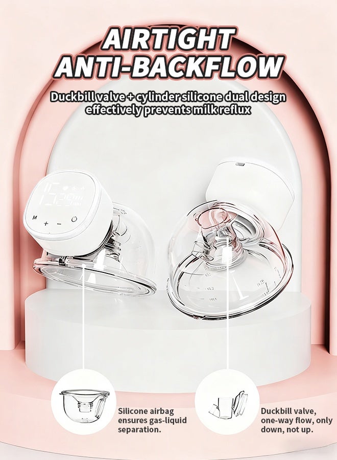 مضخة حليب كهربائية بدون استخدام اليدين مع شاشة LCD، خالية من مادة BPA، تحتوي على 5 أوضاع و15 مستوى، مع 10 أكياس لتخزين حليب الأم، مضخة حليب كهربائية أحادية - Image 3