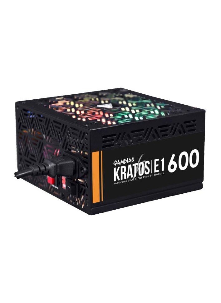 GAMDIAS - GAMDIAS HELIOS E1-600 Non Modular UK, Power Supply 600W, Support C6/C7 Power States, RGB - Image 1