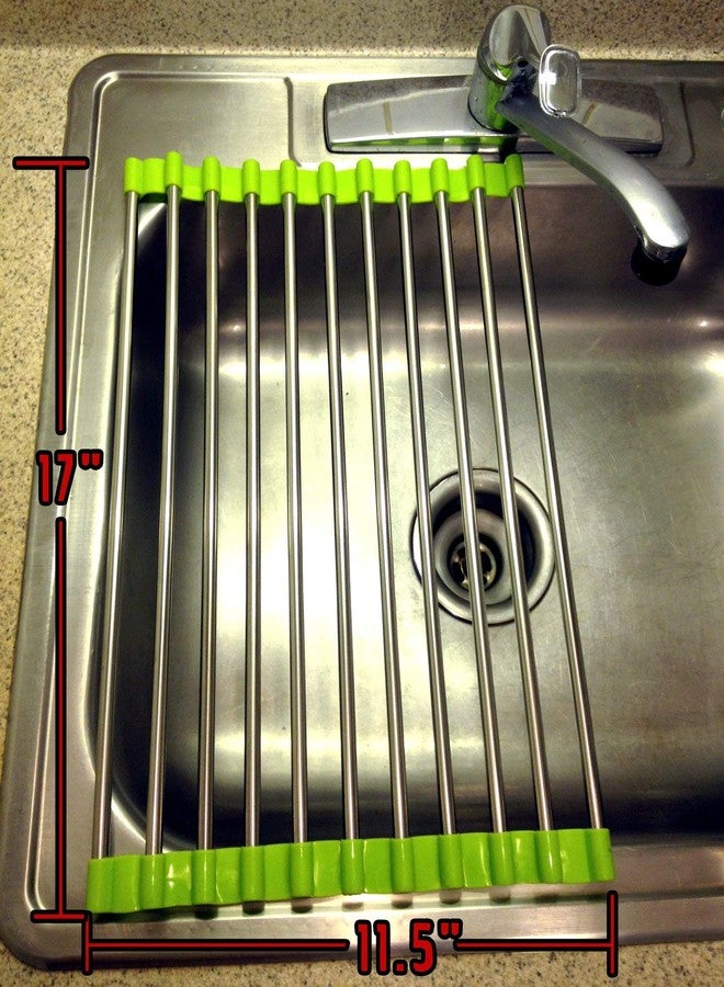 rawnori Folding Drain Rack Vegetable Rinsing Station - Stainless Steel Washing Station and Coladnder Drying Tray - Image 5