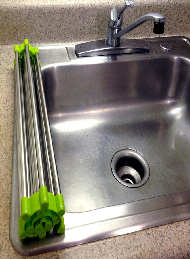 rawnori Folding Drain Rack Vegetable Rinsing Station - Stainless Steel Washing Station and Coladnder Drying Tray - Image 3