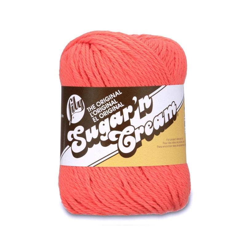 Lily Yarns Lily Sugar n Cream Yarn Solid 01699 Tangerine