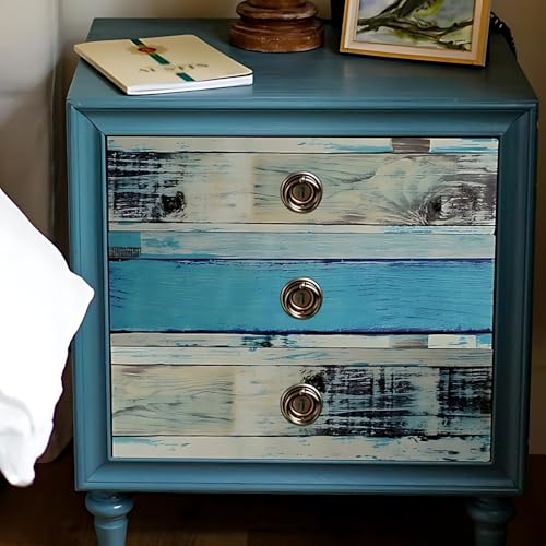 HOMEMATES Self-Adhesive Wallpaper Waterproof Old Furniture Vinyl Stickers Wooden Door Wardrobe Desktop PVC Wall Papers 45 X 304 CM- (Wooden Planks) - Image 4