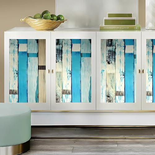 HOMEMATES Self-Adhesive Wallpaper Waterproof Old Furniture Vinyl Stickers Wooden Door Wardrobe Desktop PVC Wall Papers 45 X 304 CM- (Wooden Planks) - Image 5