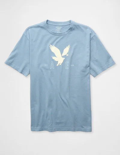 T-shirt Manches Longues Thermique American Eagle - Taille 2XL Gris/bleu Rayé - Occasion Bon état