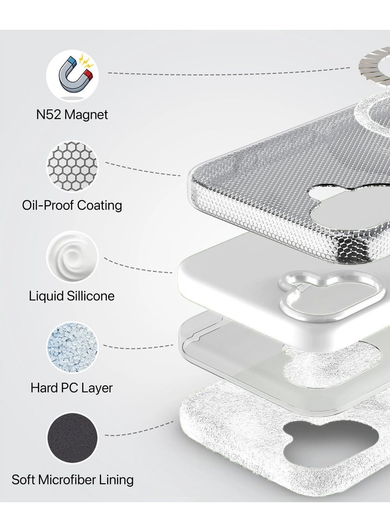 JAJEEK Apple iPhone 17 5G 2025 Soft Liquid Silicone Case Cover (MCRPSN) - White - Image 4