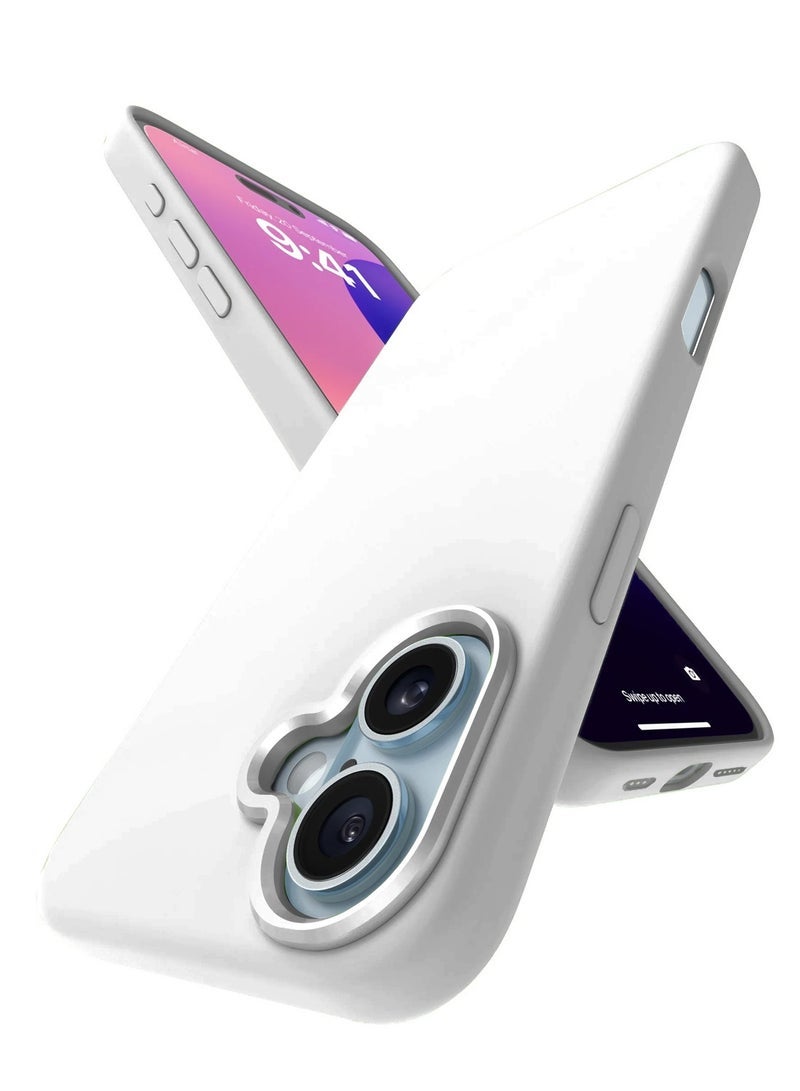 JAJEEK Apple iPhone 17 5G 2025 Soft Liquid Silicone Case Cover (MCRPSN) - White - Image 1