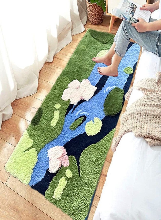 LEVINIS Cute Moss Bath Mat and Rug - Soft Shag Non Slip Cozy Plush Floor Mat for Kids and Nursery - 55''27'' - Image 1