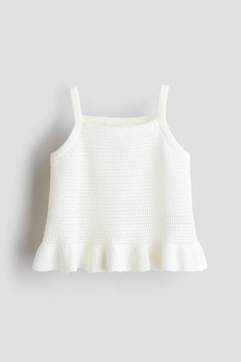 H&M Cotton-knit strappy top