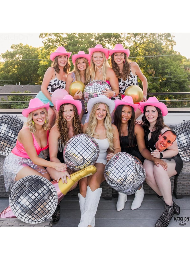 KatchOn, Silver Disco Ball Balloons -22 Inch, Pack of 6 | 4D Sphere Balloons for Disco Party Decorations | 70s Party Decoration | Silver Graduation Decorations 2025, Prom Decor - Image 5