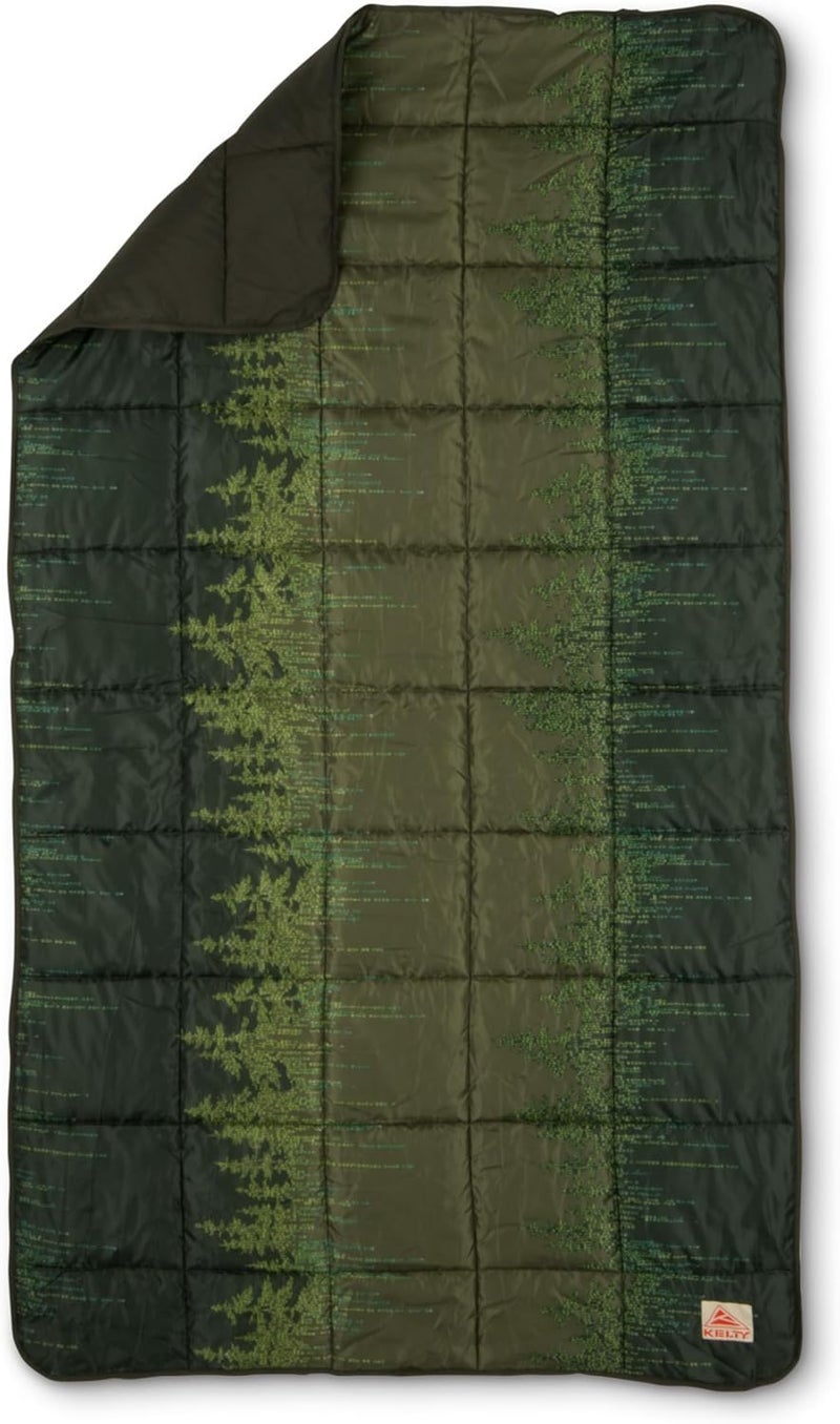 Kelty  Bestie Blanket Winter Moss Treeline  Lightweight Cozy Large 1P Blanket  Twin - Image 1