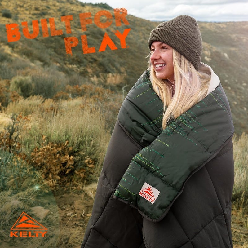 Kelty  Bestie Blanket Winter Moss Treeline  Lightweight Cozy Large 1P Blanket  Twin - Image 4