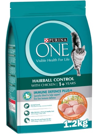 PURINA ONE® Hairball Control with Chicken, 1+ Years 1.2kg