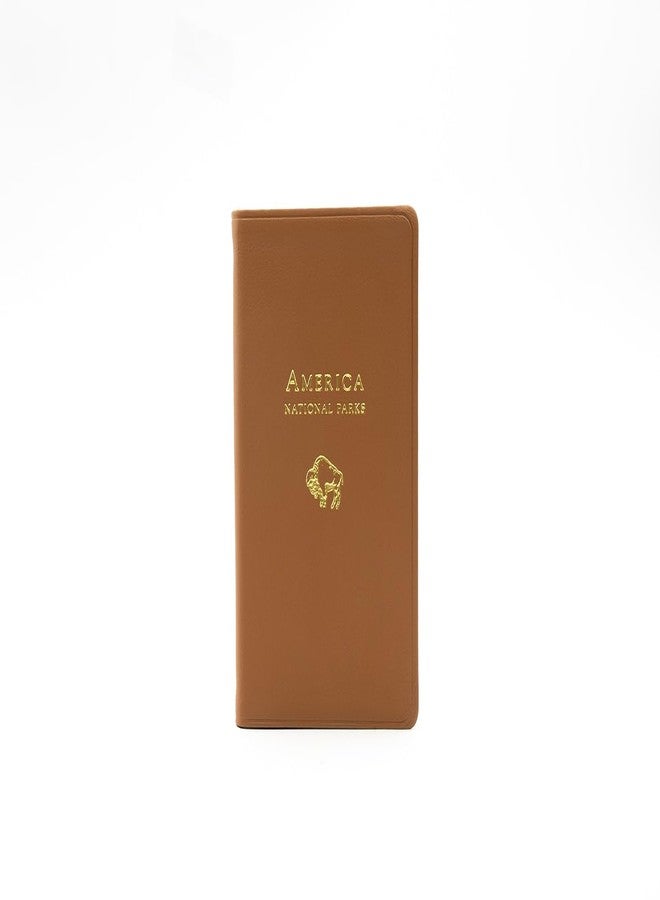 Decorvo U.S. National Parks Journal for Aduts - Genuine Leather Travel Notebook 6 x 4 3/8 inches- Tan - Image 1