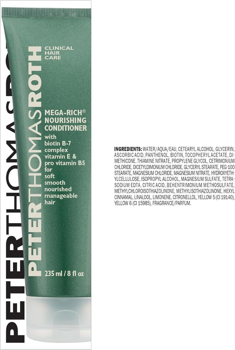 Peter Thomas Roth Mega-Rich Nourishing Conditioner with Biotin B-7 Complex for Softer, Smoother Hair - 8 Fl Oz - Image 3