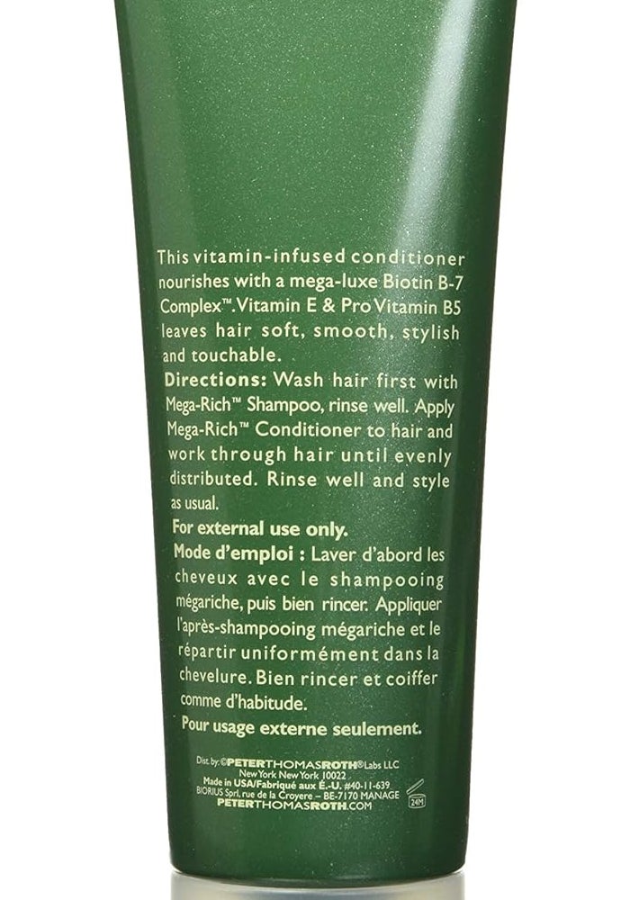 Peter Thomas Roth Mega-Rich Nourishing Conditioner with Biotin B-7 Complex for Softer, Smoother Hair - 8 Fl Oz - Image 4