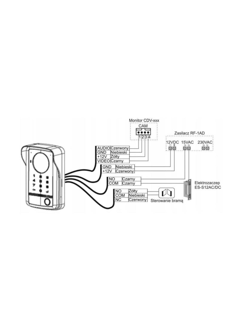 COMMAX - External Gateway Camera for Intercom System with Card Reader and Number Plate DRC-40DK - Image 1