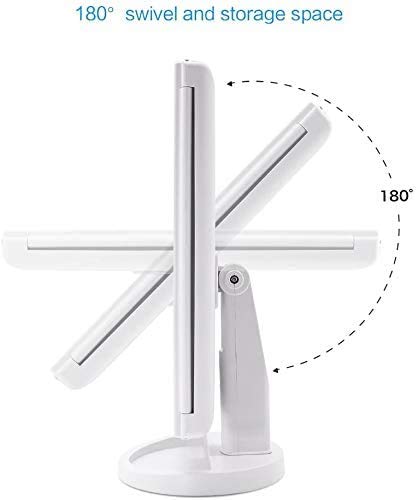 Infitrans Trifold Makeup Mirror Vanity Mirror with Lights,1X 2X 3X Magnification,Touch Screen,180 Adjustable Rotation,Portable Travel Bathroom Cosmetic Mirror - Image 5