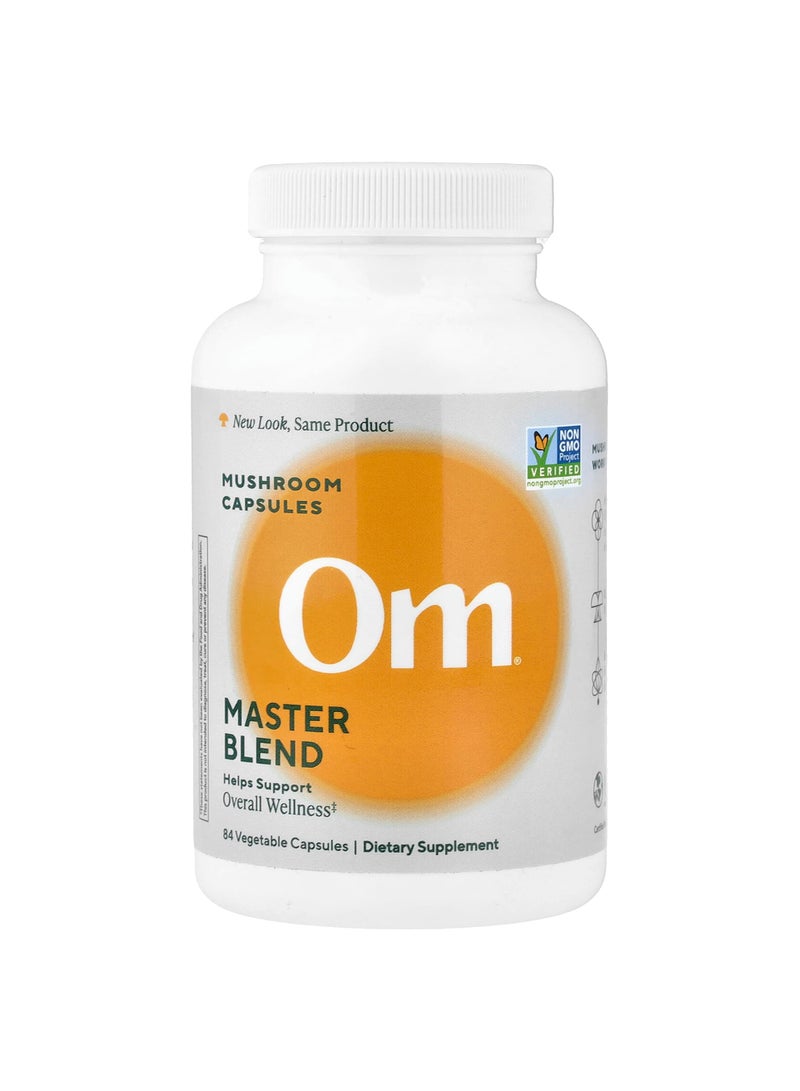 Master Blend Mushroom Capsules, 84 Vegetable Capsules