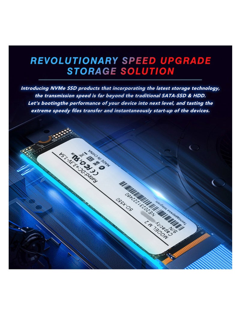 SSD Internal Solid State Drive 2TB, M.2 NVMe SSD 2280 - Up to 1050MB/s, with 3D TLC Flash Technology, Compatible with Desktop/Laptop/Notebook - Image 4