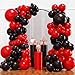 YMSZ Red and Black Balloons Black and Red Balloons Garland Arch Kit with Different Size for Birthday New Years BBQ Casino Graduation and Anniversary Decorations Supplies - Image 3