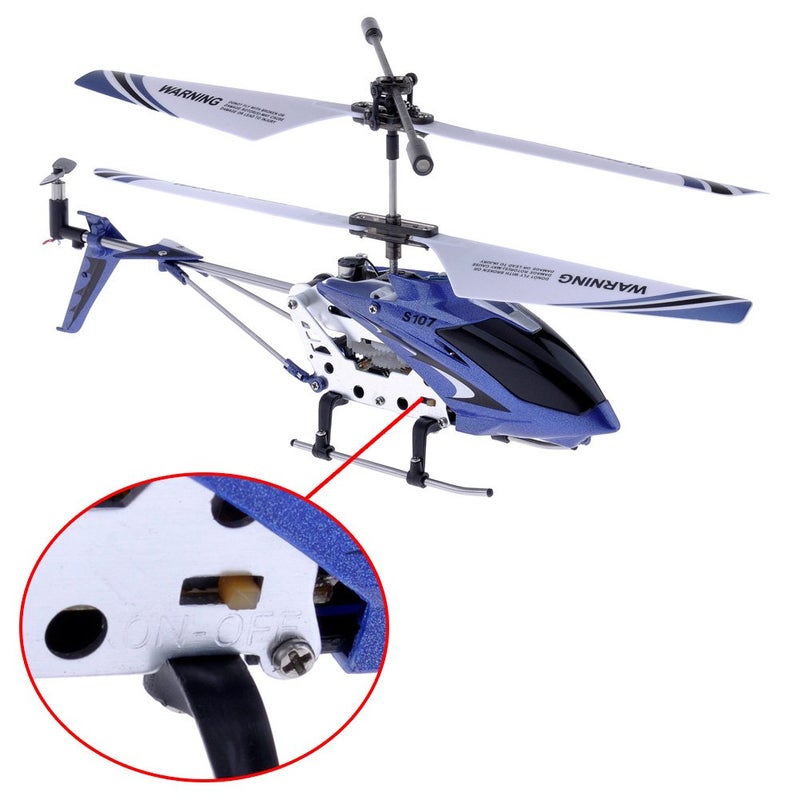 Syma S107G 3 Channel RC Helicopter with Gyro, Blue - Image 4