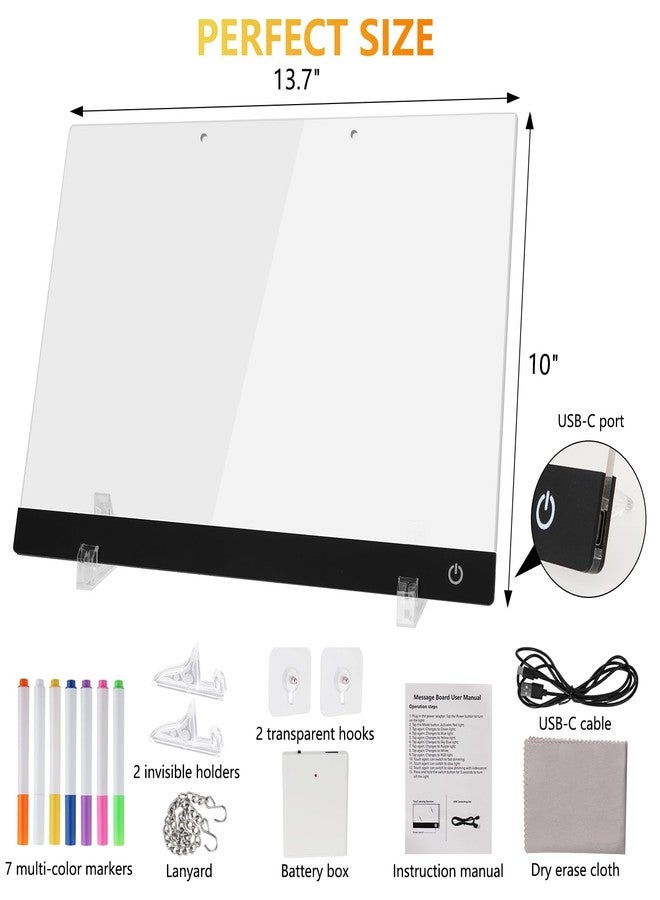 Hombees Color LED Message Board, 13.7 inches x 10 inches, 5 Modes and 7 Colors, Comes with 7 Markers - Image 5