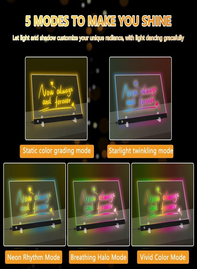Hombees Color LED Message Board, 13.7 inches x 10 inches, 5 Modes and 7 Colors, Comes with 7 Markers - Image 4