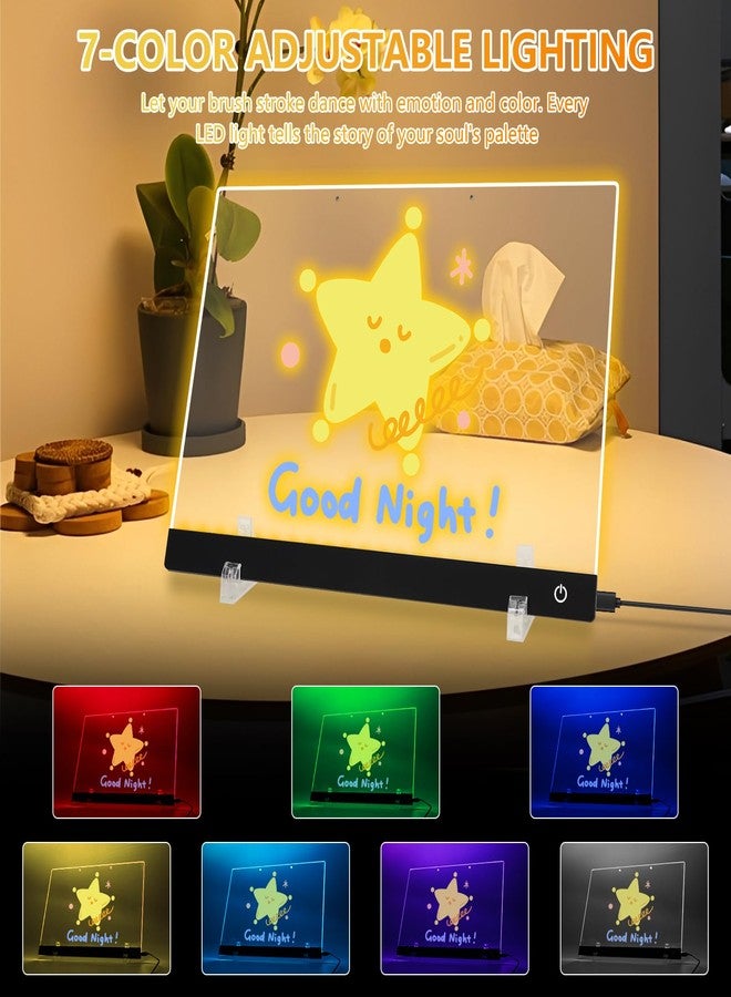 Hombees Color LED Message Board, 13.7 inches x 10 inches, 5 Modes and 7 Colors, Comes with 7 Markers - Image 3