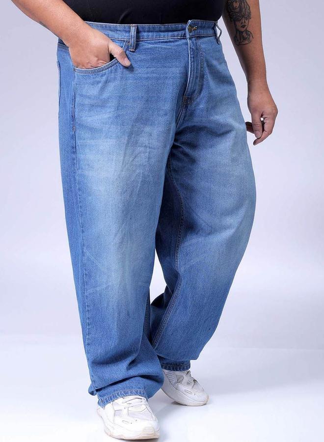 Take Two Plus Size Men Faded Baggy Fit Jeans By HardSoda - Image 2