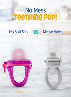 teetherpop teetherpop Teething Toys for Babies, Fillable, Freezable Baby Teethers, Fill with Breastmilk, Purees, Water, Smoothies, Juice & More (3 Pack)  - Image 2